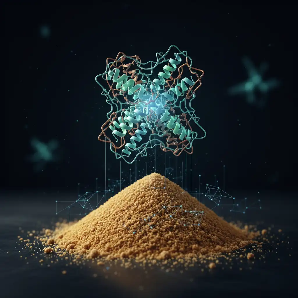 ساختار مولکولی پروتئین موجود در کنجاله سویا